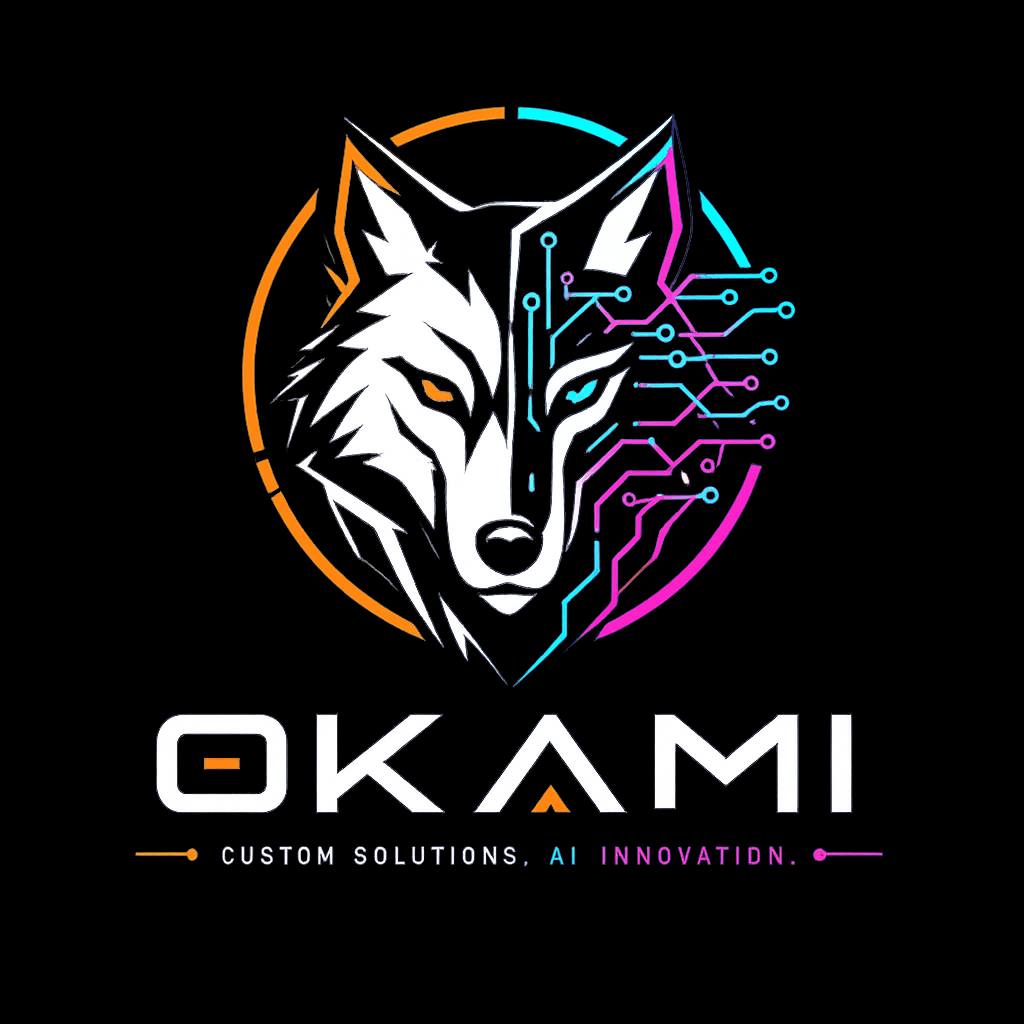 OKAMI logo on dark background